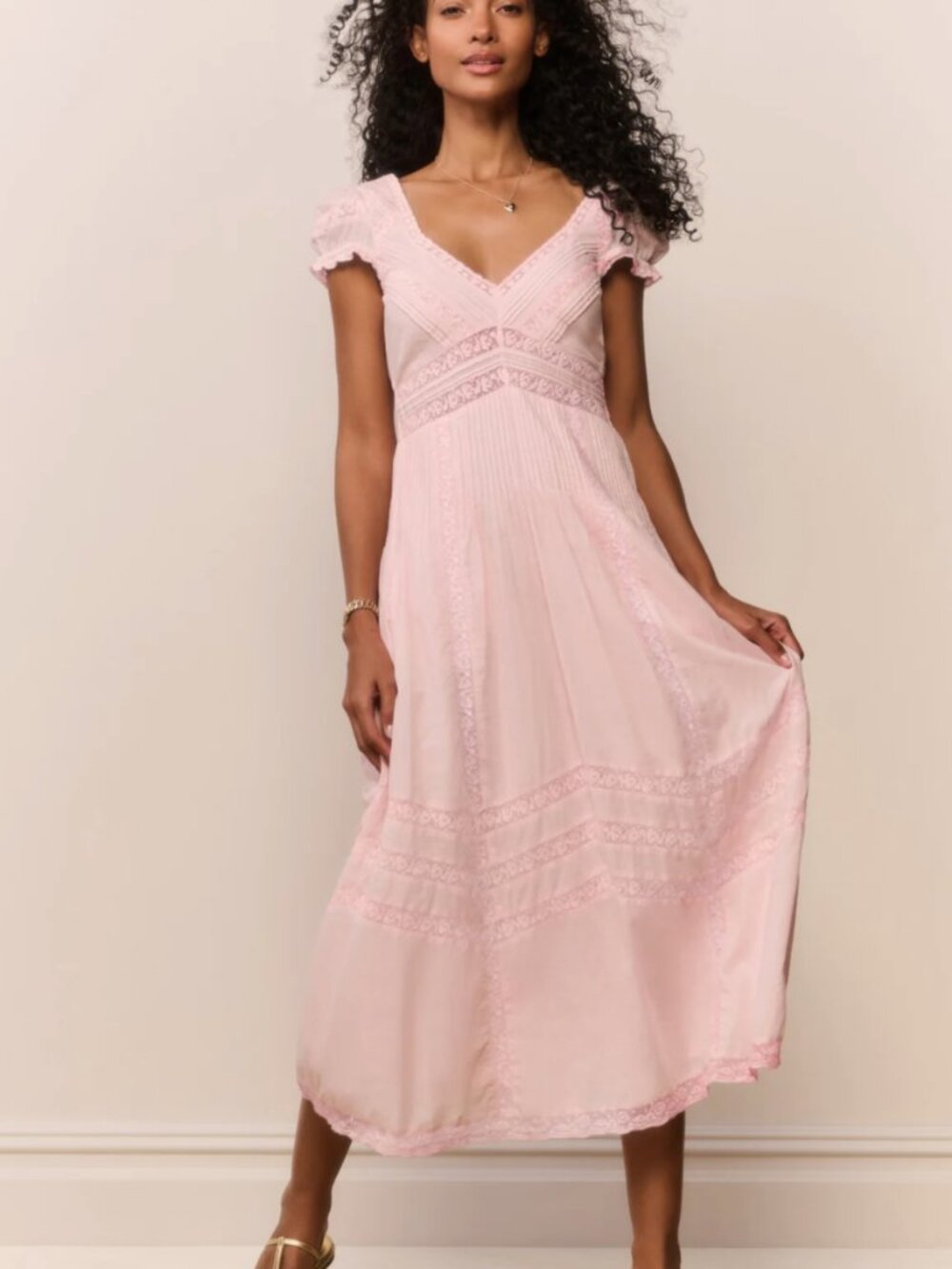 LoveShackFancy Suvi Heritage Midi Dress (NEVER WORN / NO TAGS)